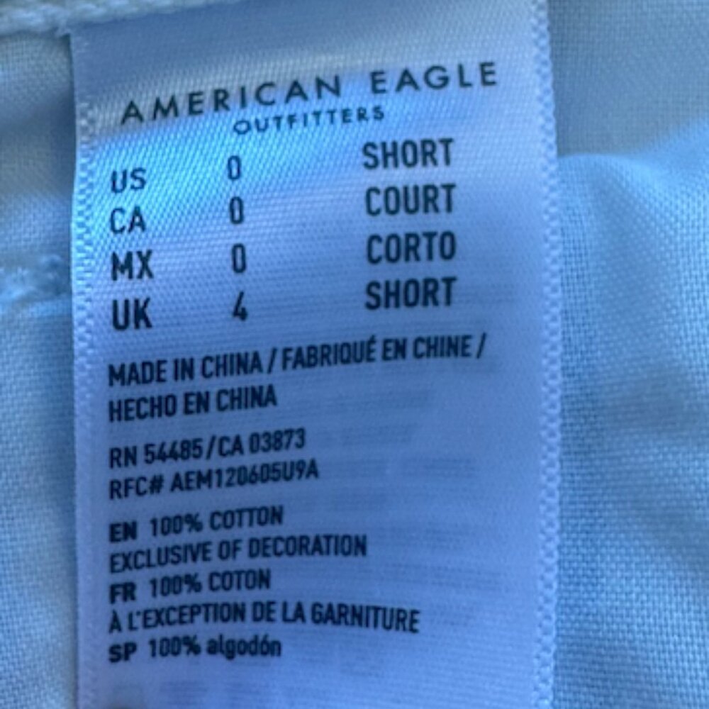 American Eagle White and blue stripped pants Size 0 - Picture 7 of 8